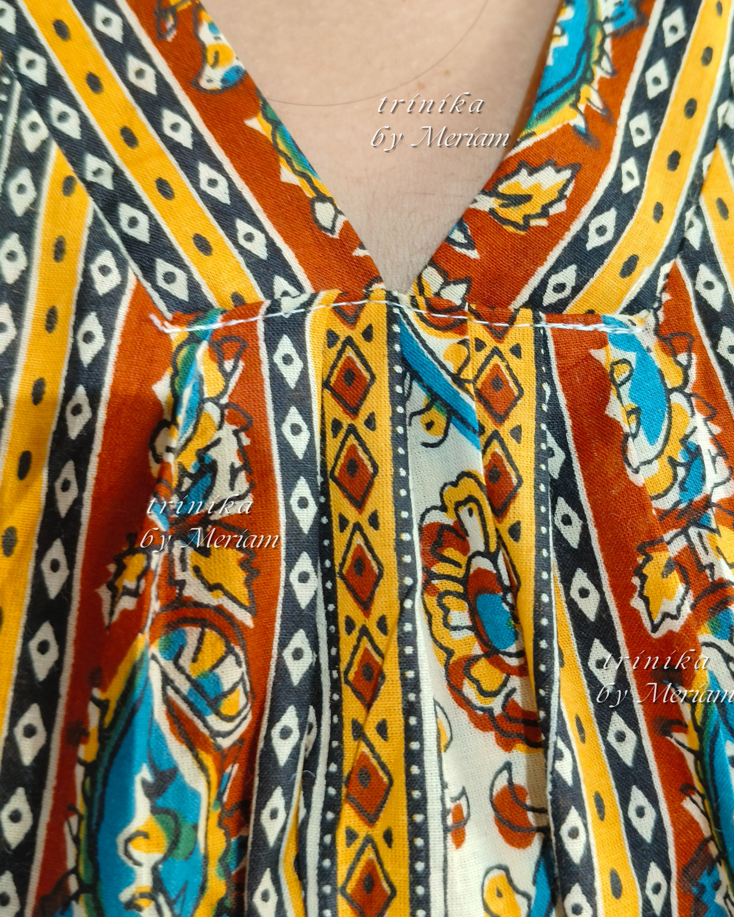 Beige Strips Color Short Kurta