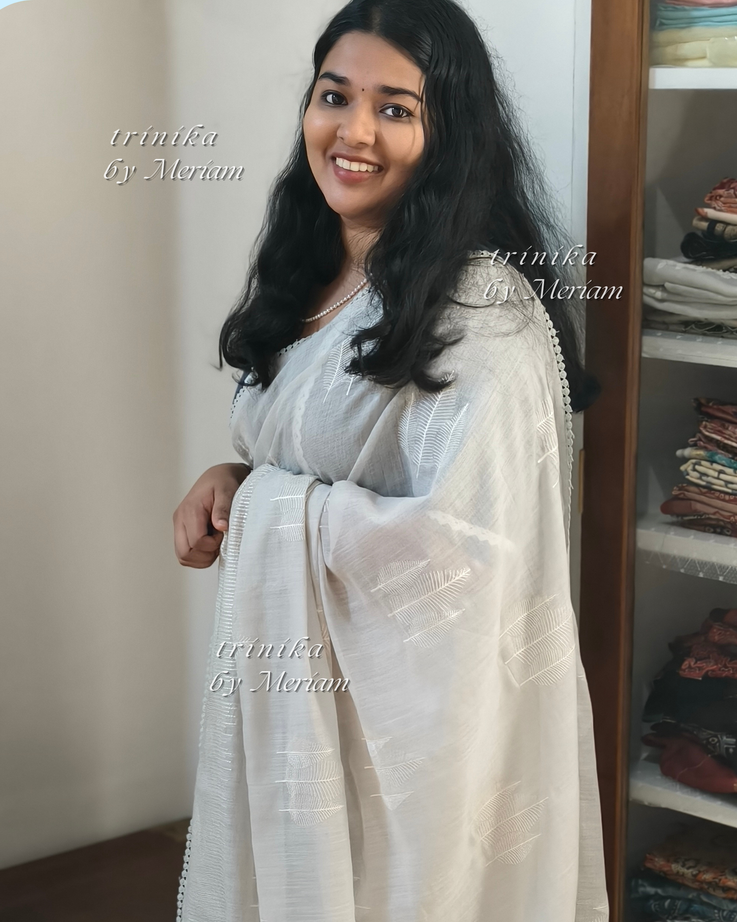 Grey Cotton Linen Saree