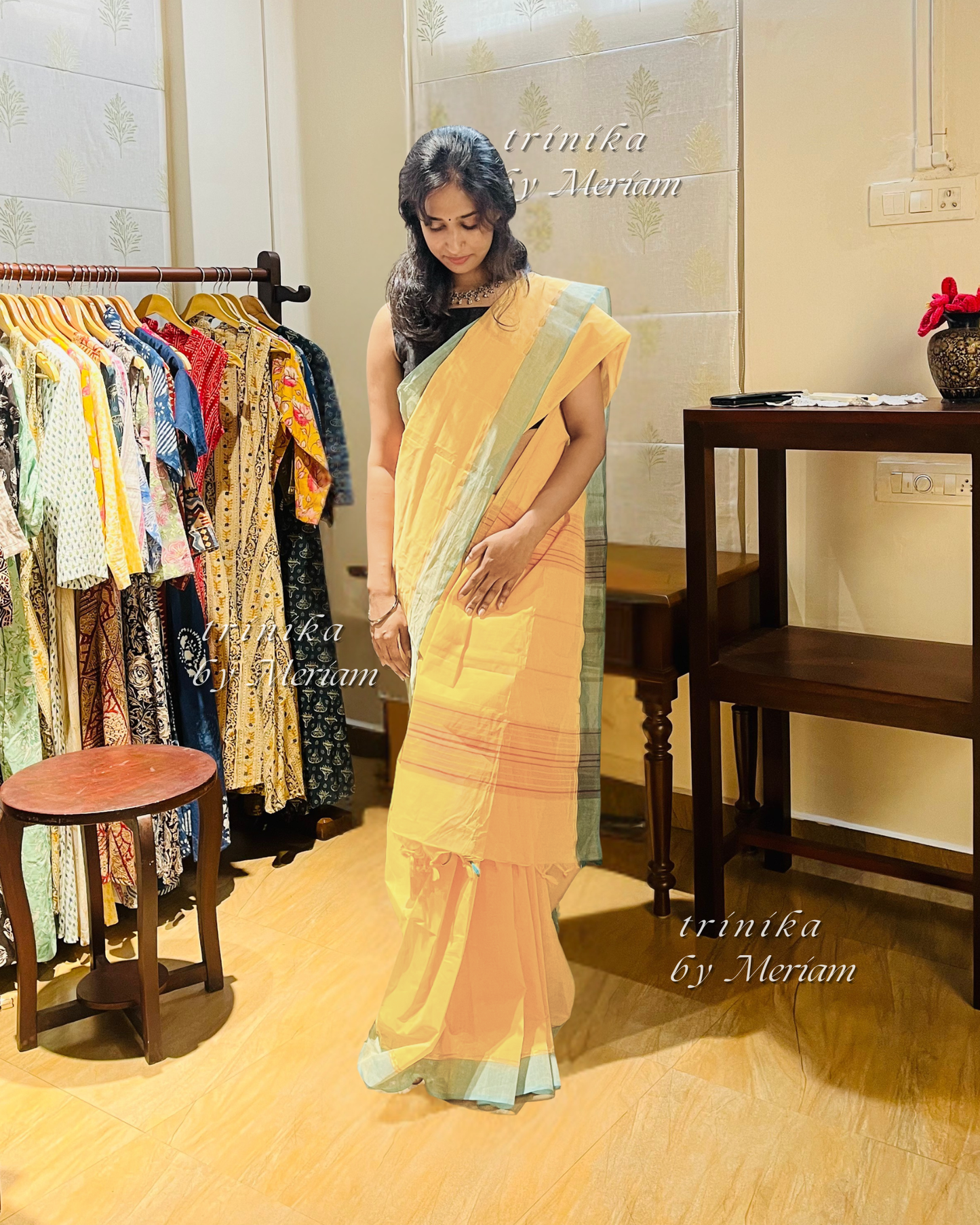 Yellow Handloom Saree