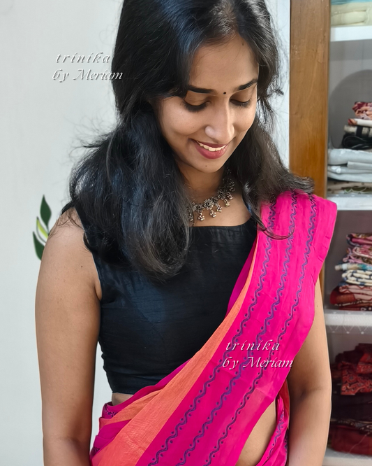 Violet Handloom Saree
