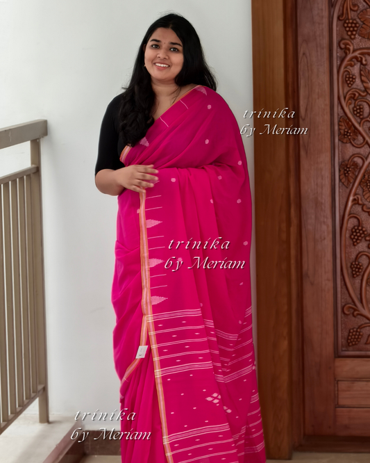 Dark Pink Jamdani Saree