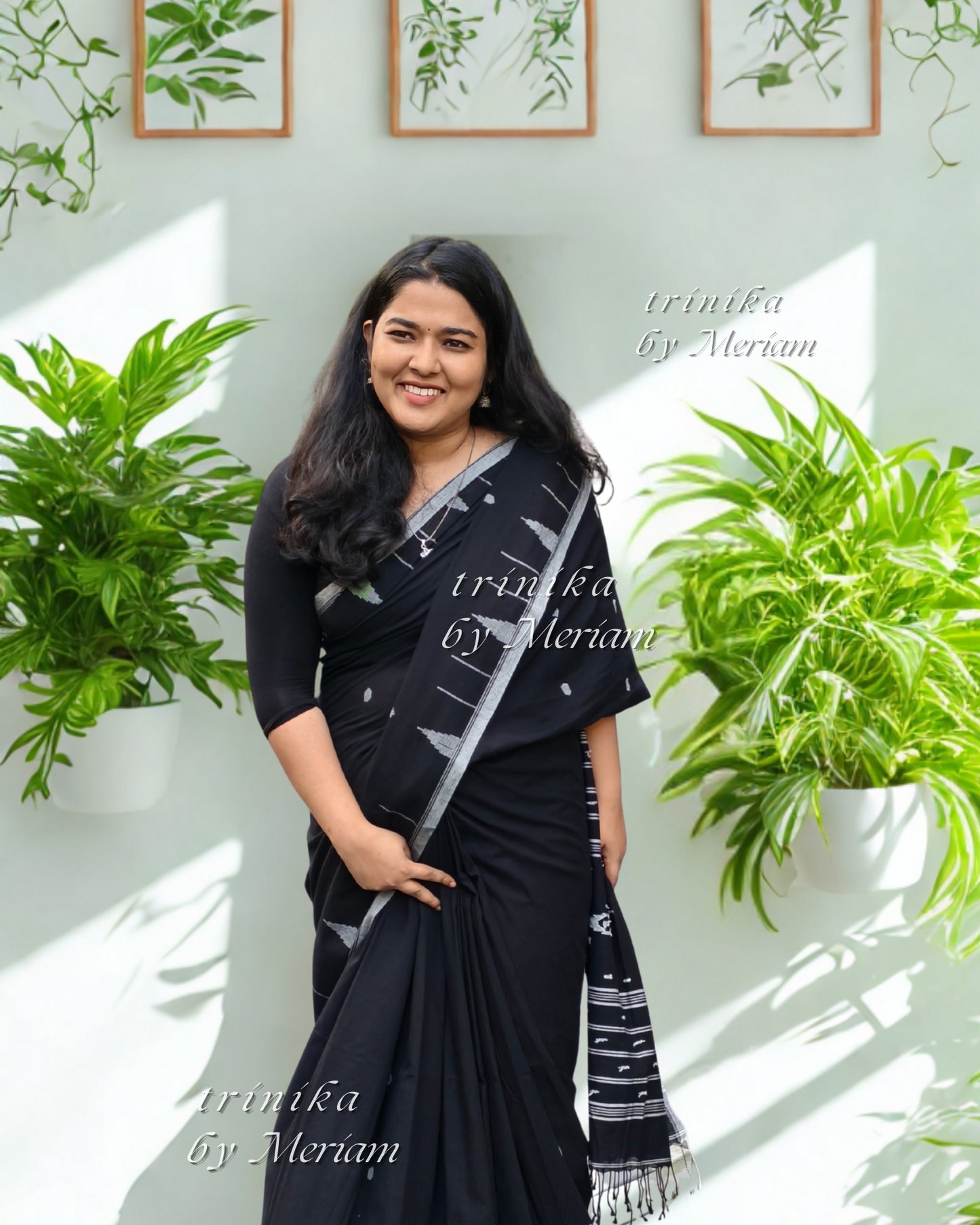 Black Jamdani Saree