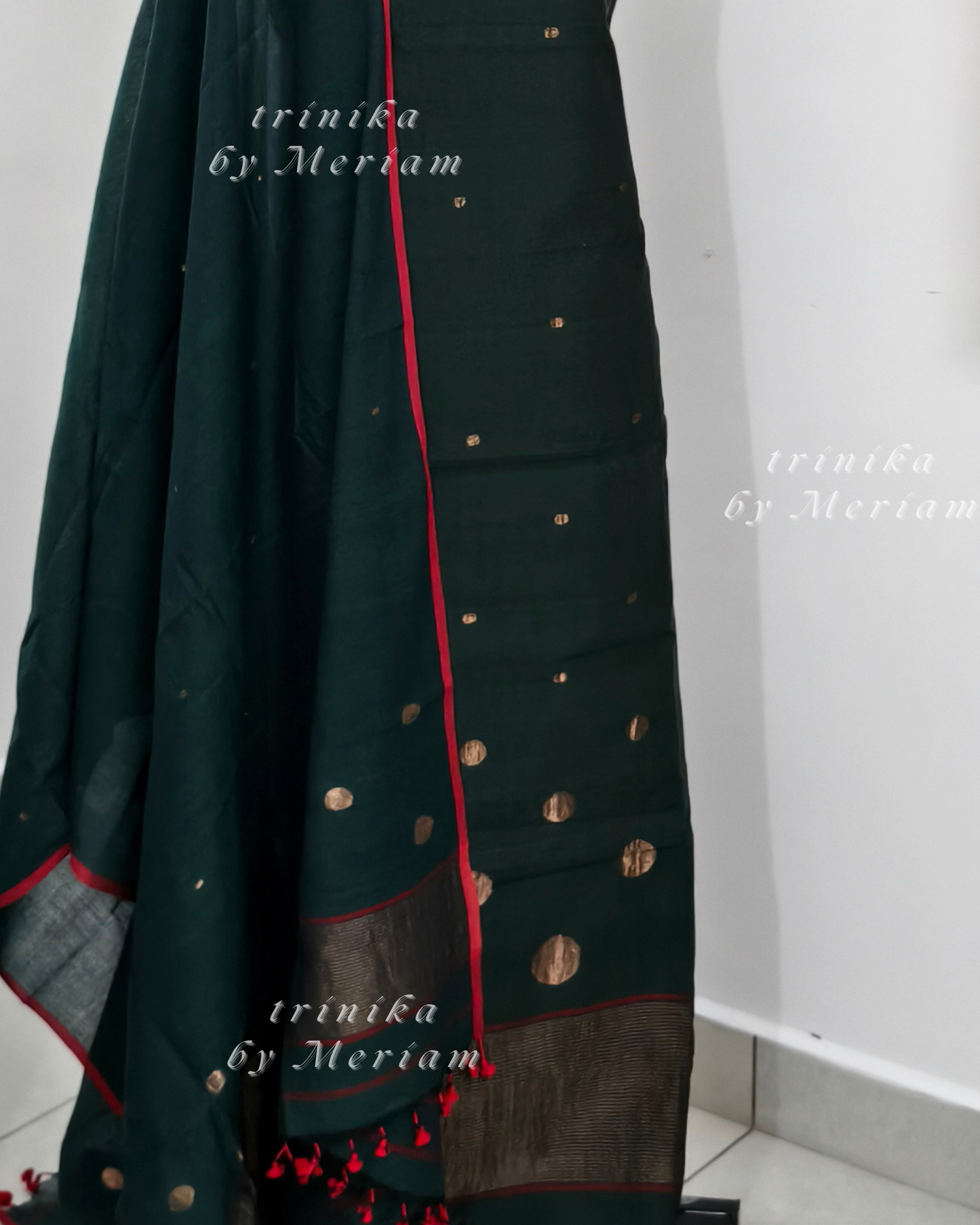 Bottle Green Jamdani Salwar Suit