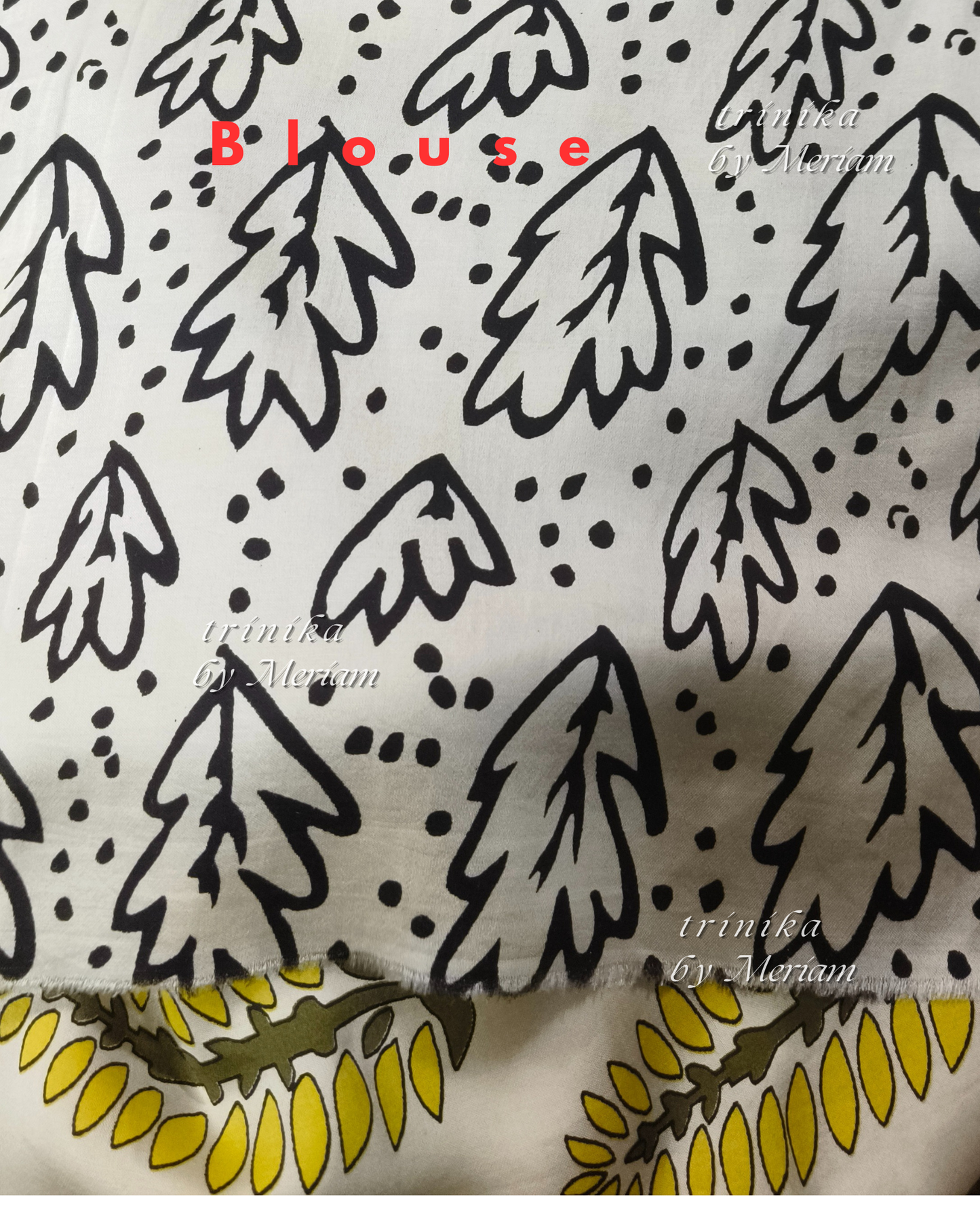 Cream Bagru Modal Silk Saree