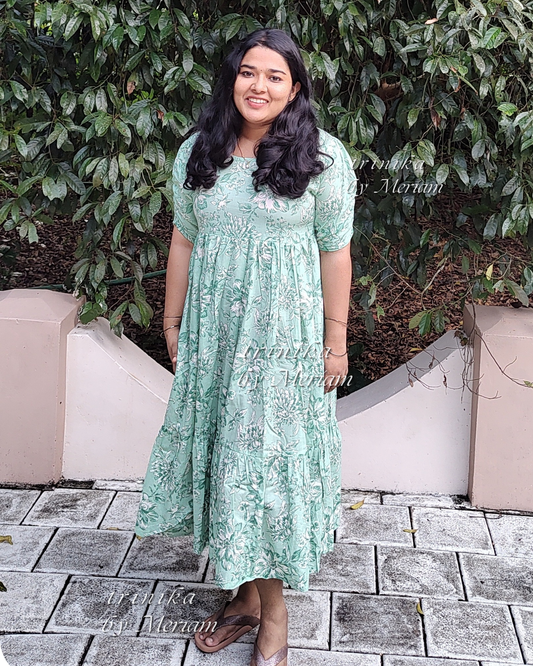 Green Flare Anarkali Kurta