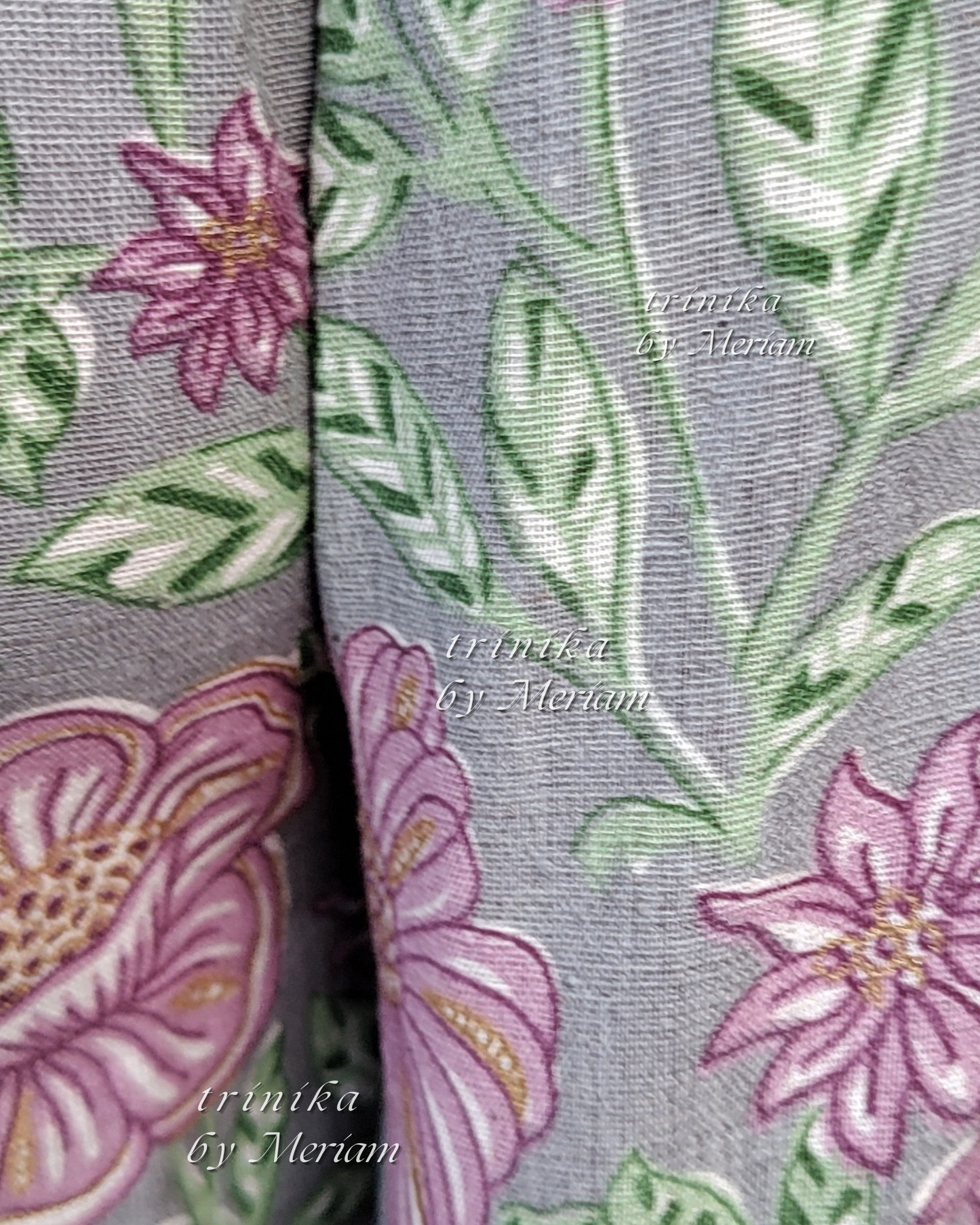 Blue Grey Floral A-Line Kurta