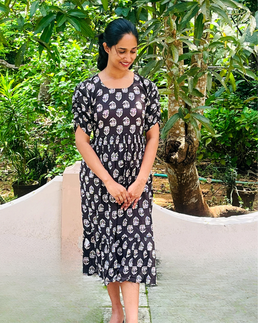 Black Flare Anarkali Kurta