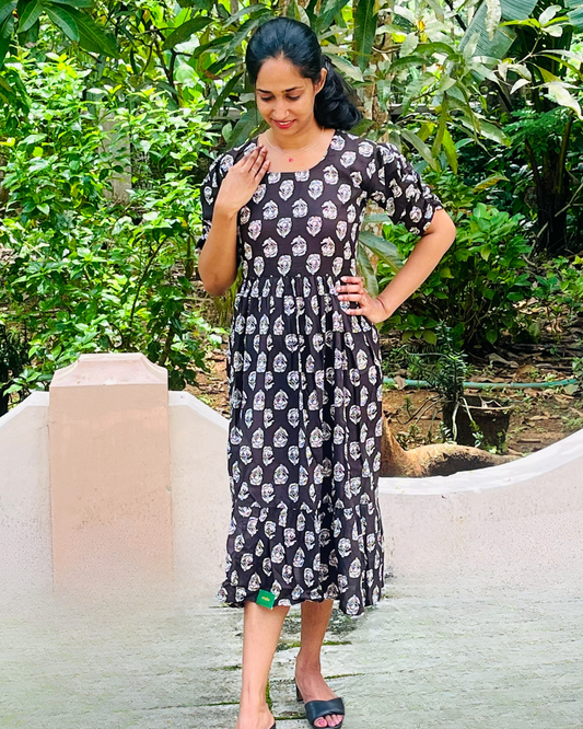 Black Flare Anarkali Kurta