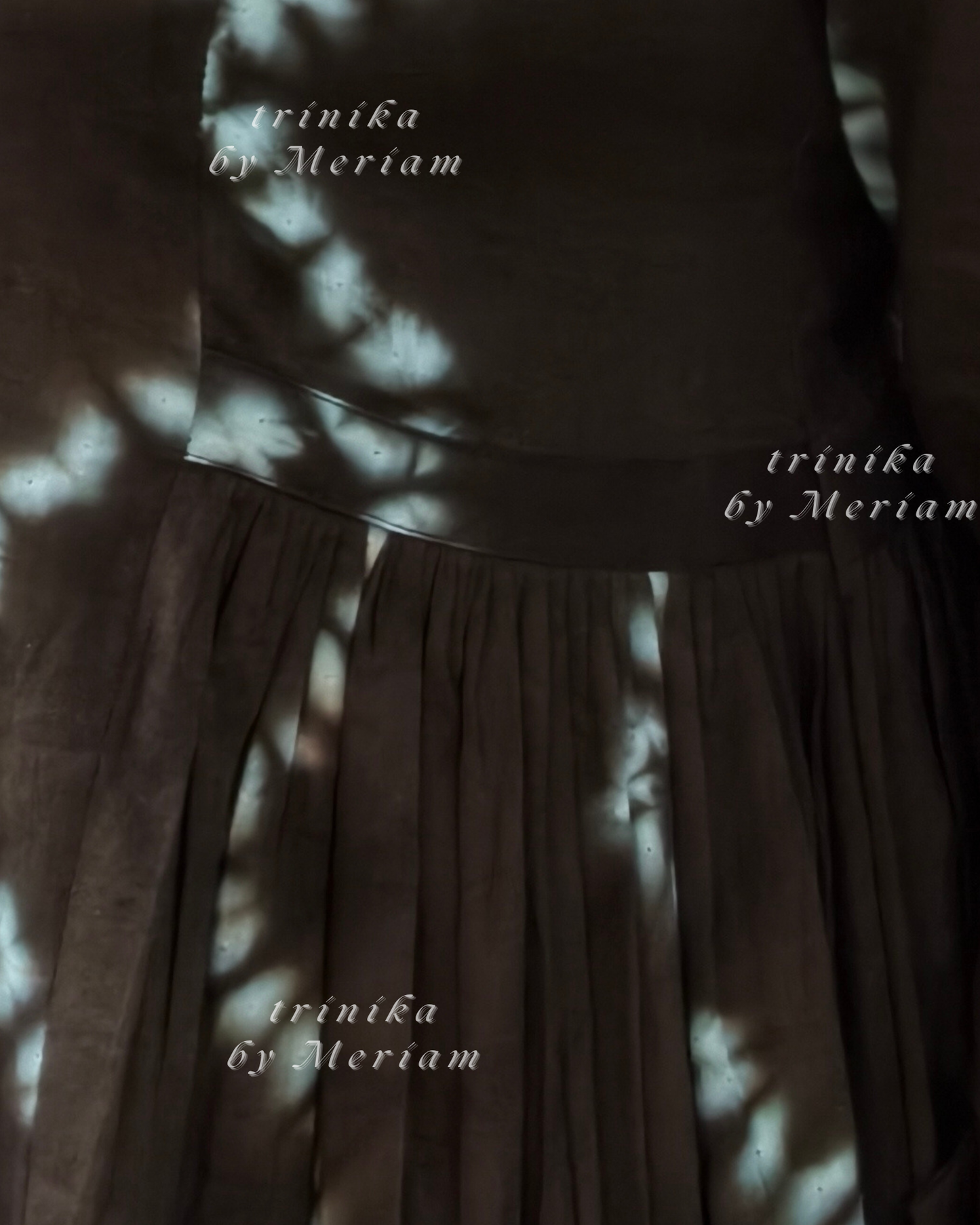 Side Pleated Coffee Brown Dress