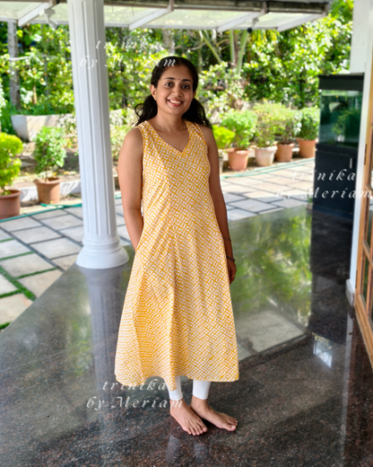 Sunny Yellow 3 Panel Kurta