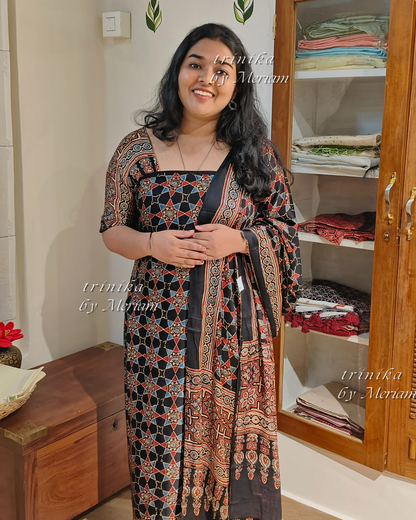Black Modal Silk Salwar Suit