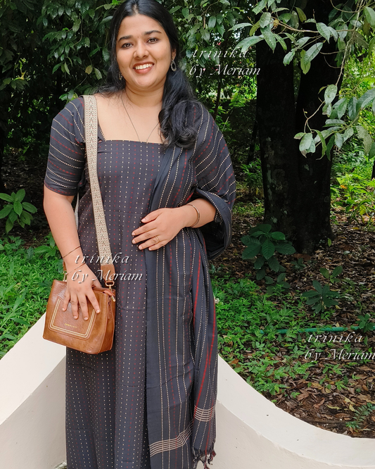 Black Kalamkari Salwar Suit