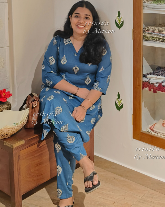 Blue Printed Co-ord Set