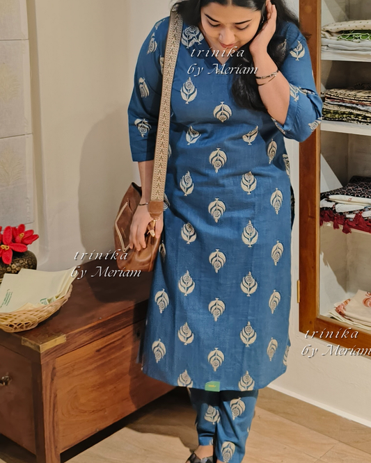Blue Printed Co-ord Set