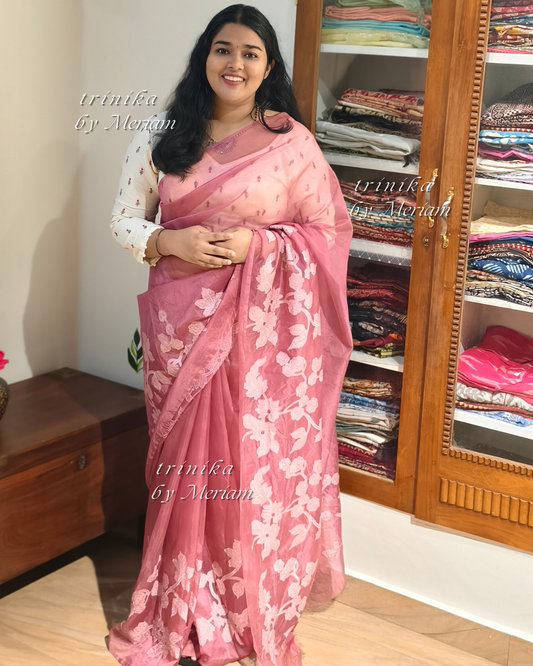 Purple Organza Saree