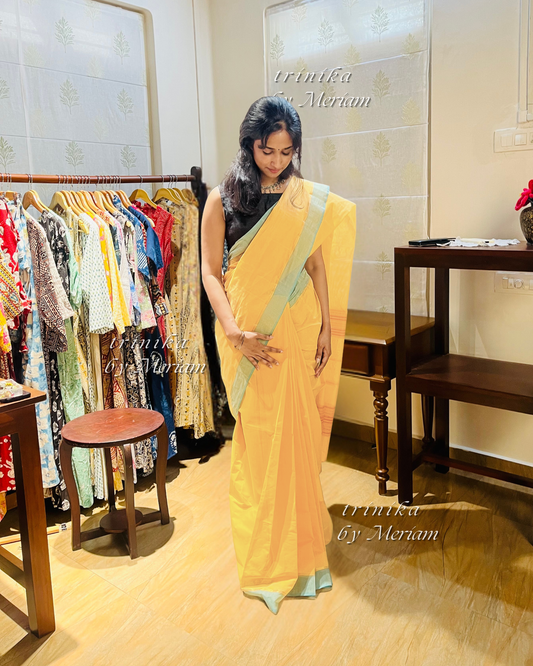 Yellow Handloom Saree