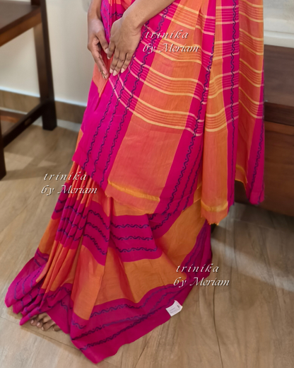 Violet Handloom Saree
