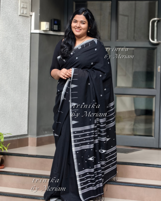 Black Jamdani Saree