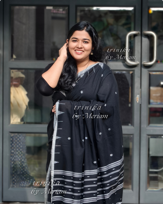 Black Jamdani Saree