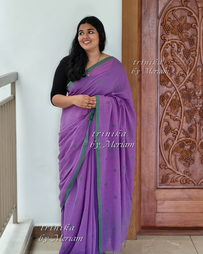 Purple Jamdani Saree