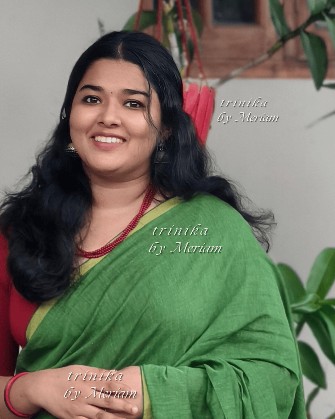 Mint Green Plain Jamdani Saree