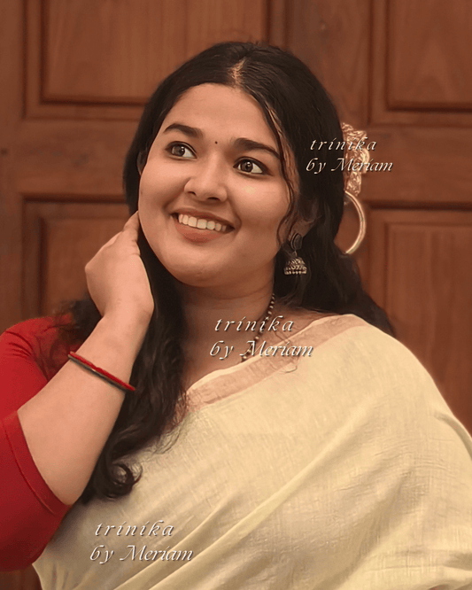 Light Lemon Yellow Linen Silk Saree