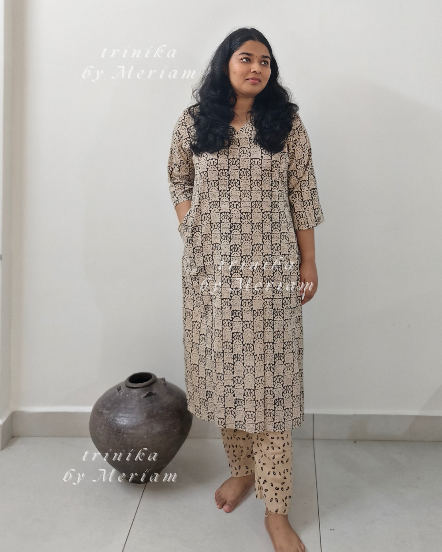 Black Kalamkari Co-ord Set