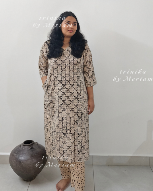 Black Kalamkari Co-ord Set