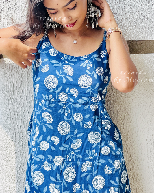 Indigo Blue Sleeveless Dress