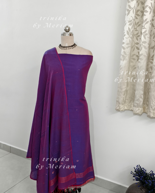 Purple Jamdani Salwar Suit