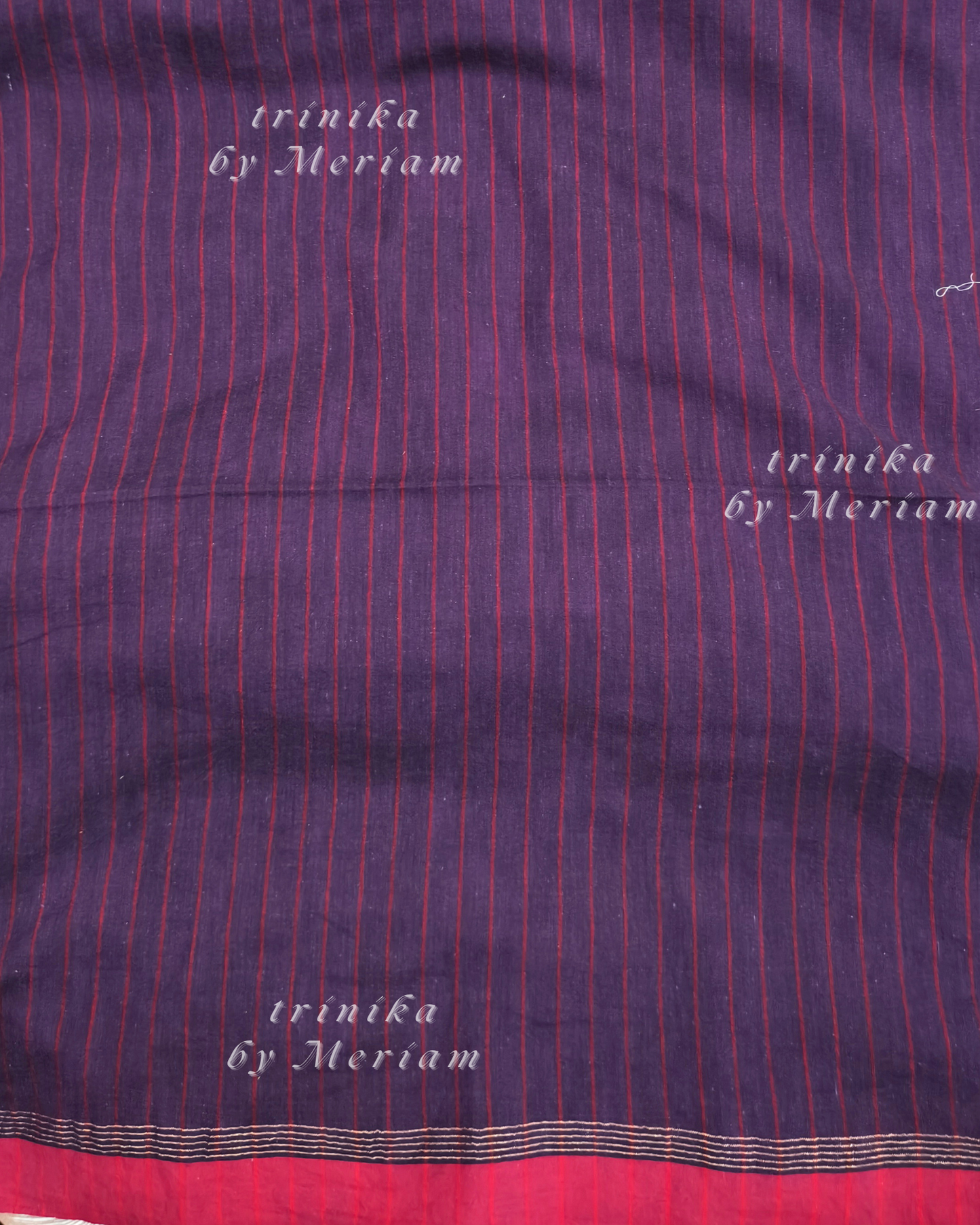 Dark Purple Jamdani Saree with Zari Buttas