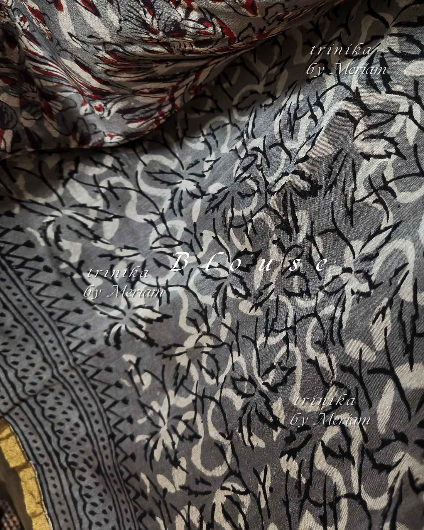 Graphite Grey Chanderi Silk Cotton Saree