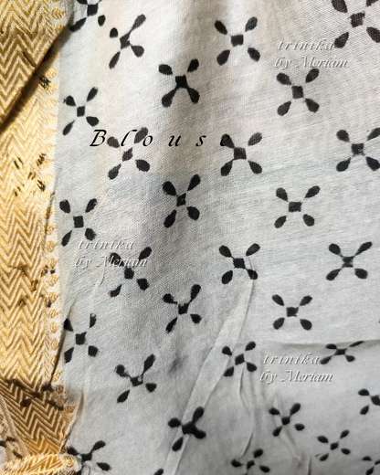 Crow Black Maheshwari Silk Cotton Saree