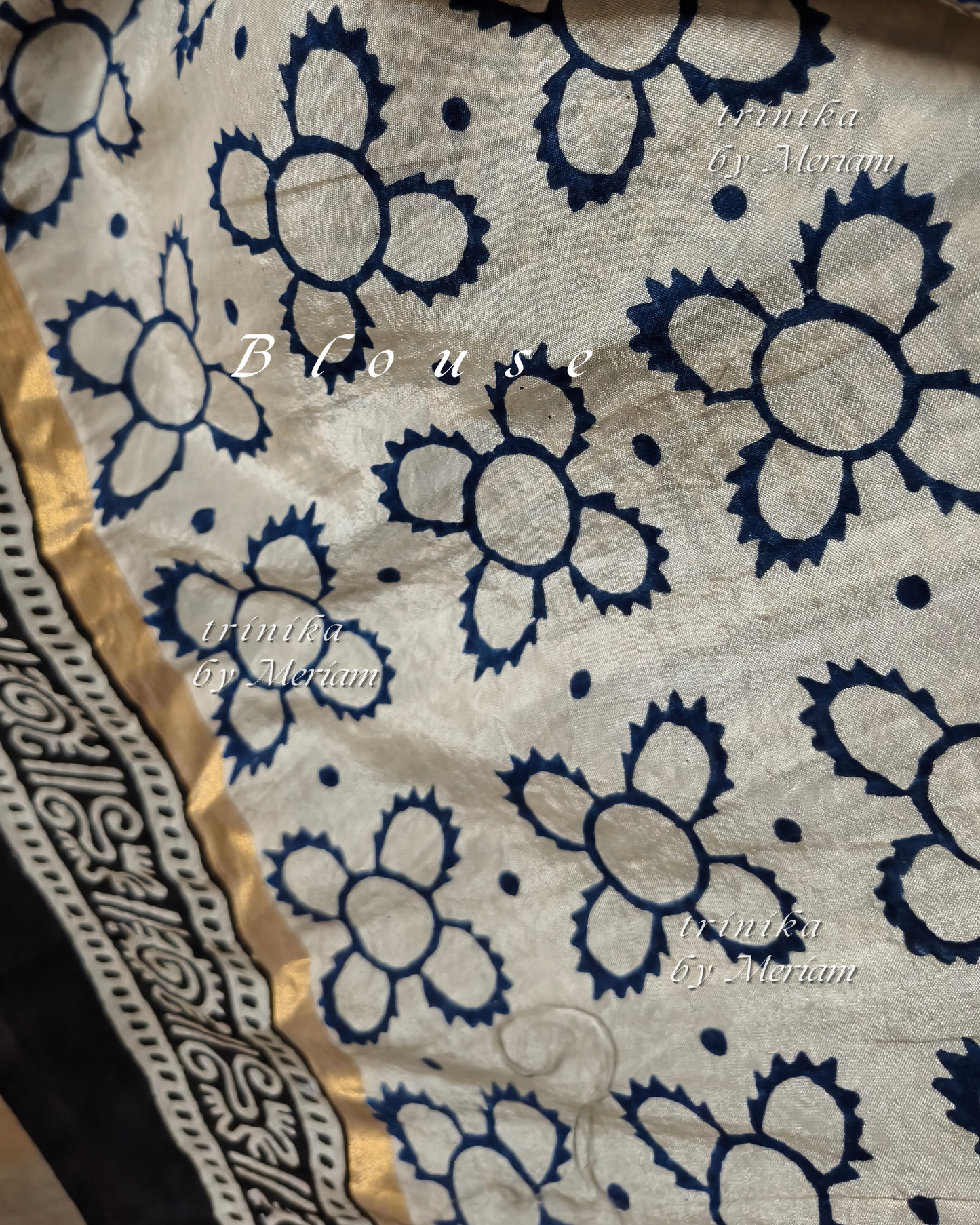Blue Assam Silk Saree