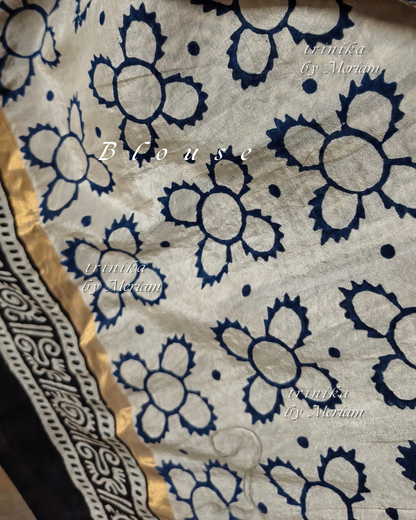Blue Assam Silk Saree