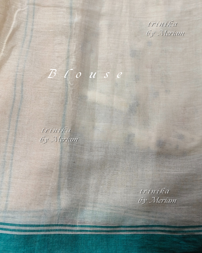 Cream Jamdani  Saree