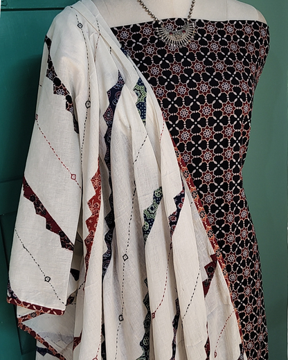 Black Ajrakh Salwar Suit