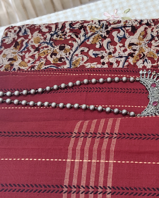 Red Kalamkari Salwar Suit