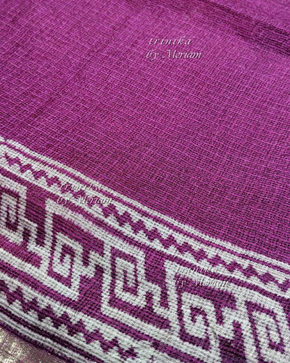 Dark Magenta Silky Kota Saree