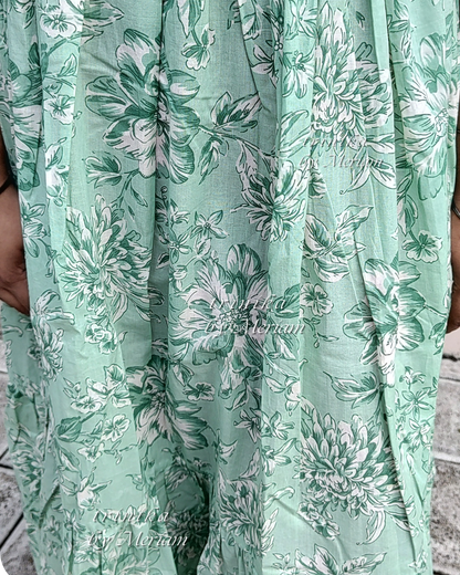 Green Flare Anarkali Kurta