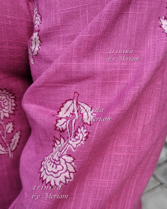 Pink V-Neck Slitted Kurta