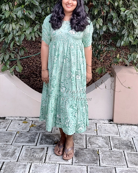 Green Flare Anarkali Kurta